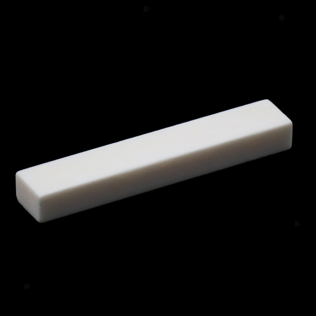 Acoustic Guitar White Uncarved Bone Bridge Nut for Musical Instruments Parts