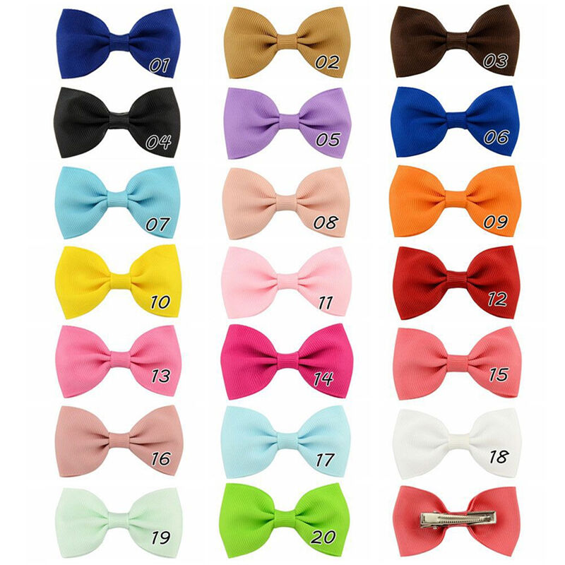 20 Pcs/Lot Baby Girls  Hair Ribbon Bows Alligator Hair Clips Bow Hairpins N TL