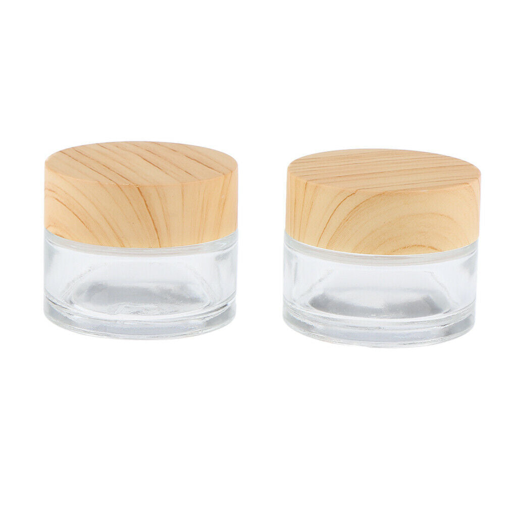 15g,Empty,Frosted Glass Pot Jars,Cosmetic Containers,4pcs