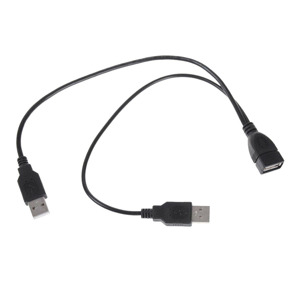USB 2.0 Female to Dual Male Splitter Y Extension Data Charging Cable 20x1x1cm