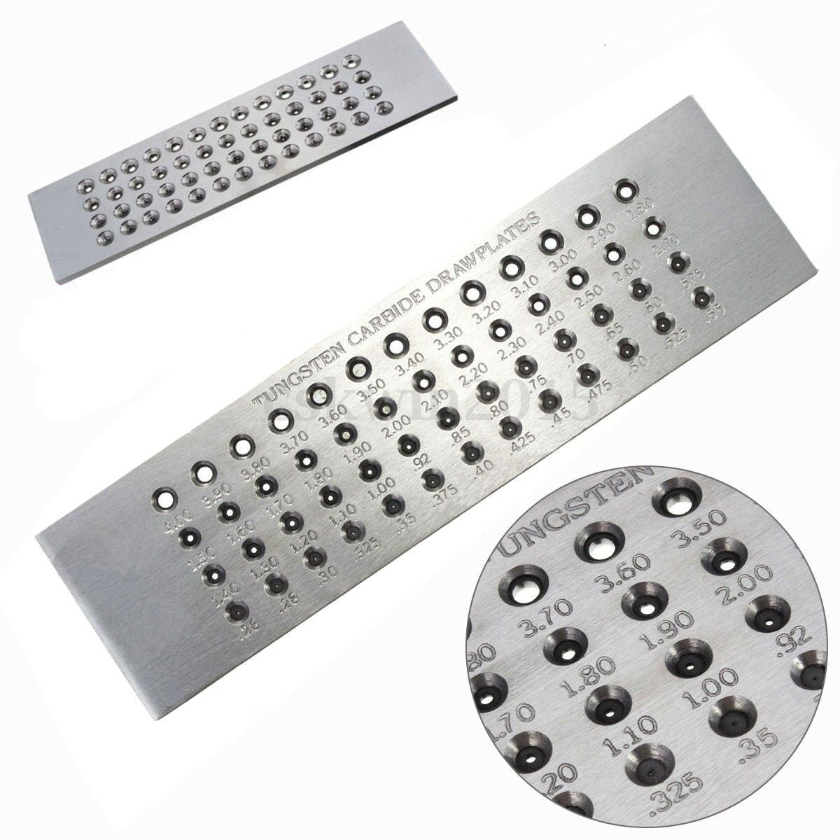 52 Holes Tungsten Carbide Wire Drawplate for Jewelry Making Round 0.26-4.00mm