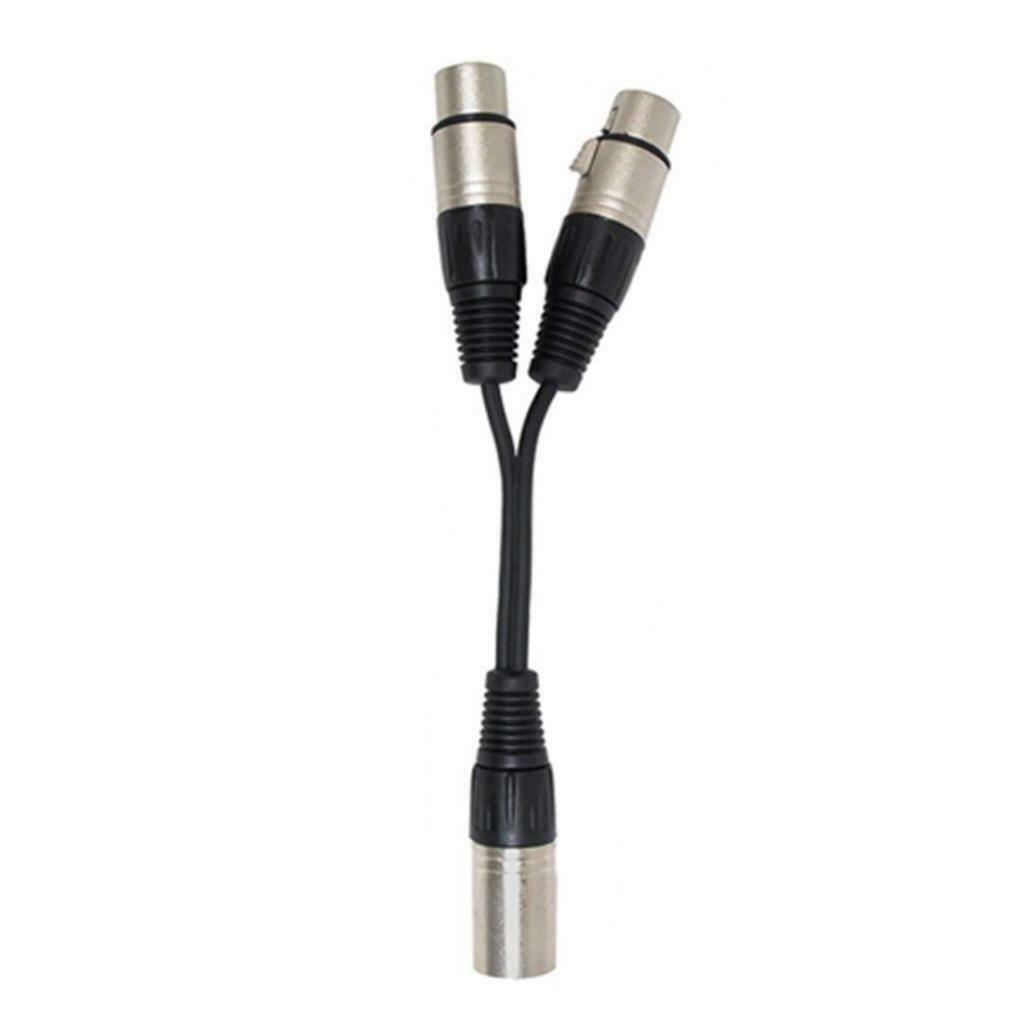 Splitter Cable Female To Dual XLR Male Y 3-Pin Balanced Microphone Line