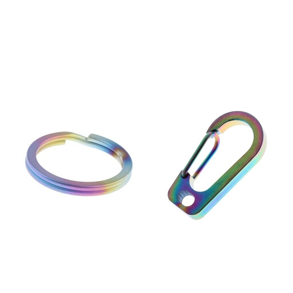 Titanium Alloy Carabiner Clip Full Hook Loop Hook