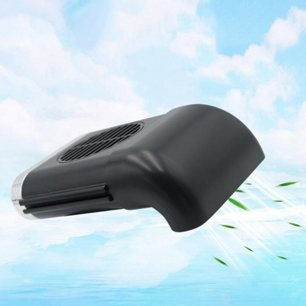 Car Back Silent Cooling Fan 3 Speeds ABS 5W 1A for SUV Car Vehicles Black