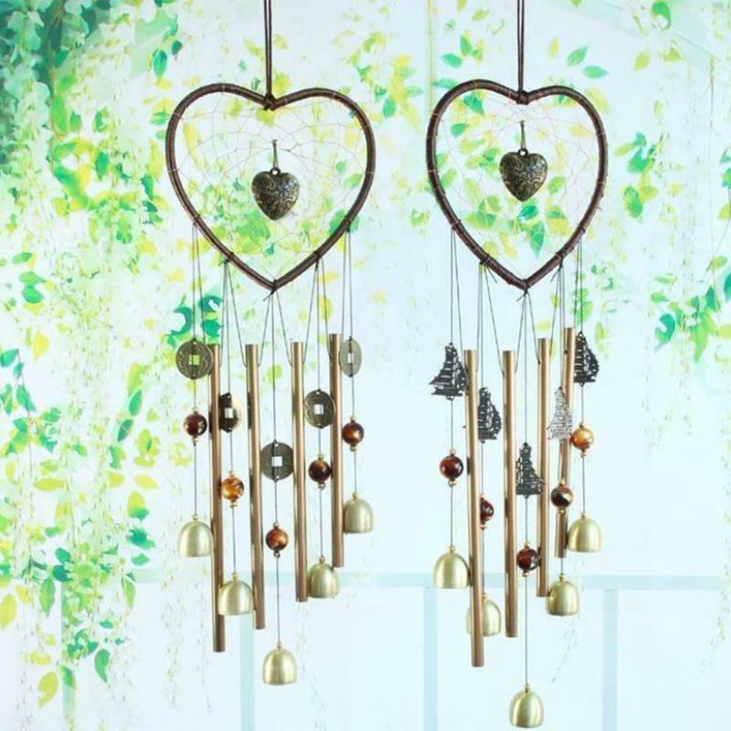 Heart Wind Chimes Living Yard Garden Hanging Windchimes Home Decor Ornaments Dre