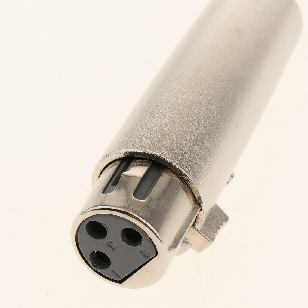 2x XLR 3-Pin Female to 6.35mm Mono Male Plugs Jacks, Audio Cable Mic Adapter