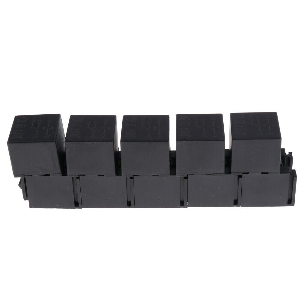 5pcs 80A 5Pin DPDT Relay Socket Holder Car Truck Automotive Electronic Parts