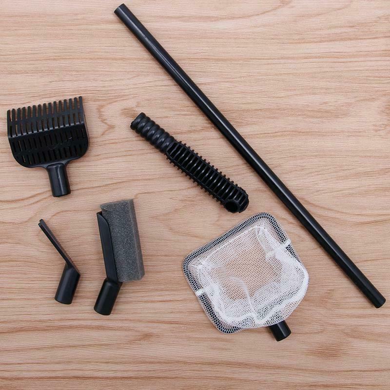 4 In 1 Aquarium Fish Tank Cleaning Tool Fork Gravel Rake Fishing Net Sponge New