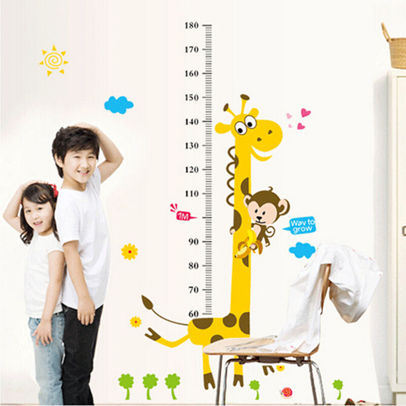 Giraffe Kids Height Measure Wall Stickers PVC Boy Girl Growth Chart 1 - C Dh FG