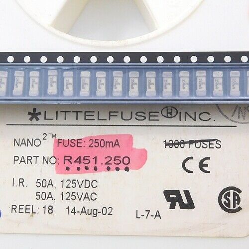 [40pcs] 0451250MR Fuse Very Fast 0.25A 125V SMD