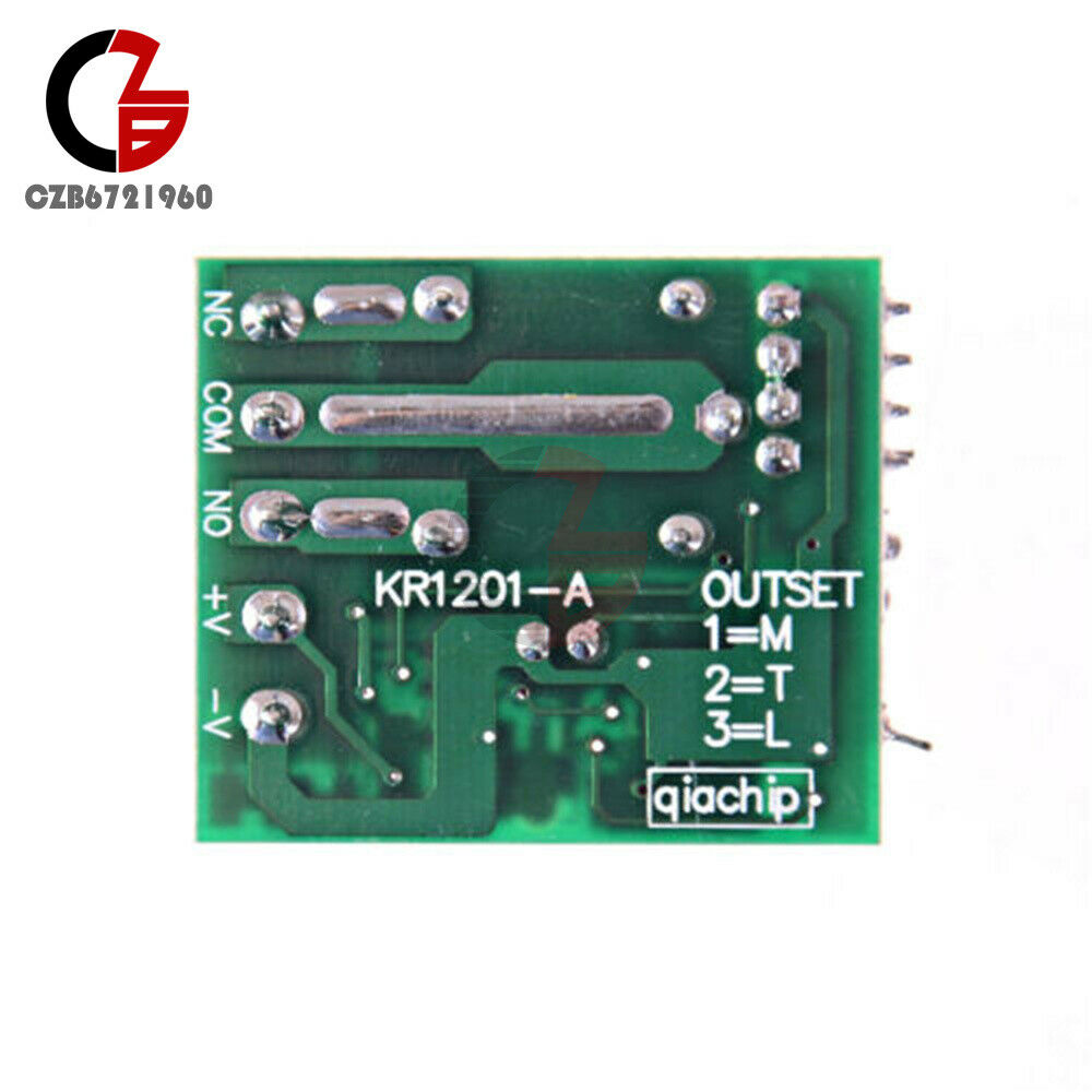 12V One Channel Wireless Relay RF 433Mhz Remote Control Switch Receiver Module