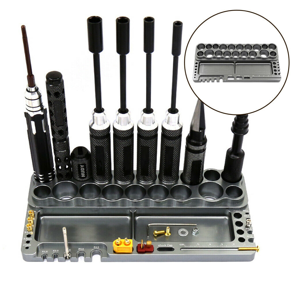 Alloy RC Tools Holder Screwdriver Organizer Seat Plate for RC Boats Models