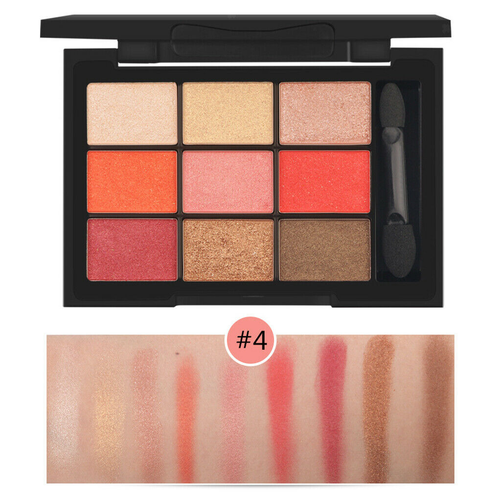 9 Colors Glitter Shimmer Eyshadow Makeup Palette Beauty Eyes Matte Set Fresh