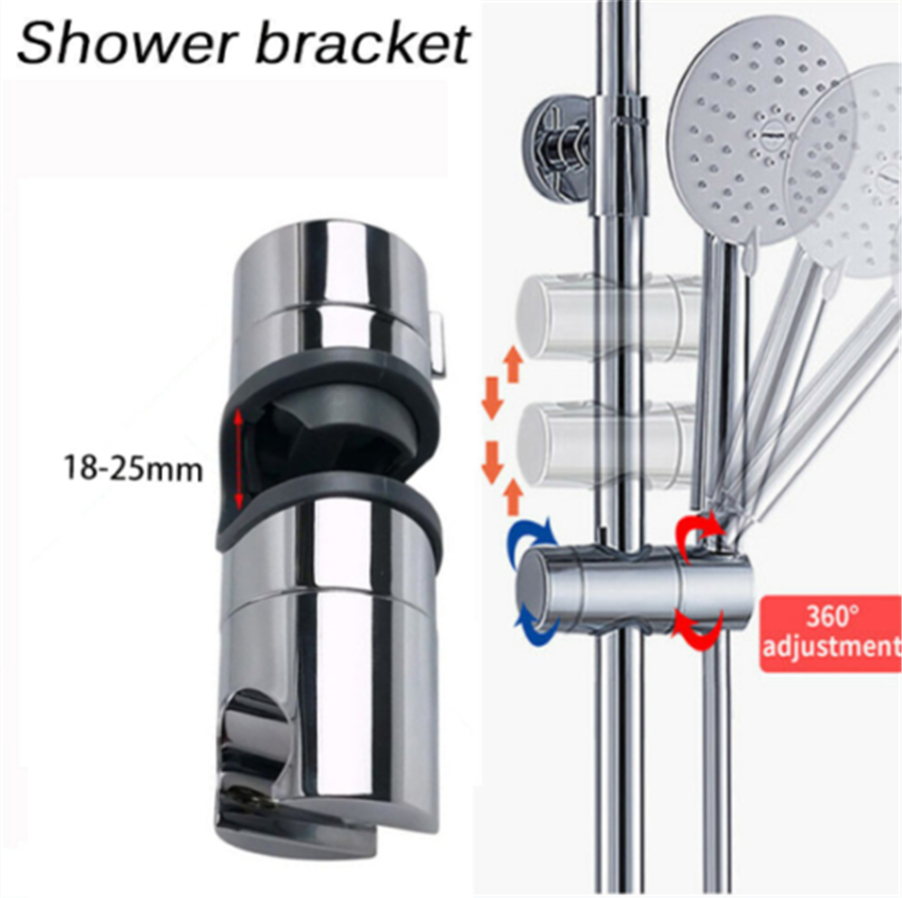 18-25mm Strong Shower Head Riser Rail Clamp Bracket Holder Twist Chrome Finish