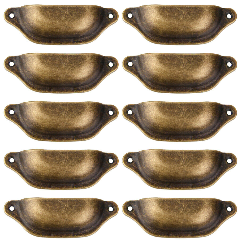 20Pcs Zinc Alloy Rustic Cabinet Cup Pull Drawer Handle Kithchen Door Fixing