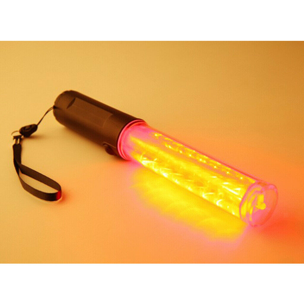 5pcs Red LED Traffic Safety Baton Light 10 inch