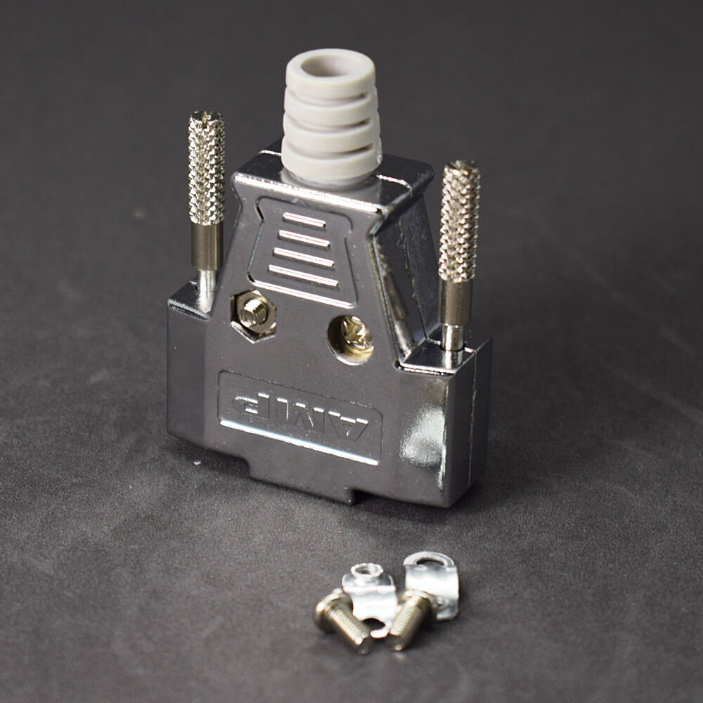 4pcs D-Sub DB-15 15pin 2-Rows Cover Shell/Hood Housing Screws Metal Plated