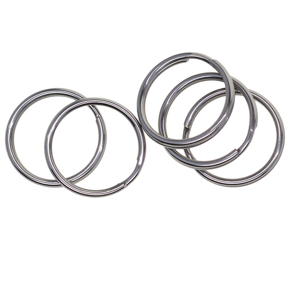 100pcs Blank Stainless Steel Key Ring Key Chain Split Rings Jewelry Findings