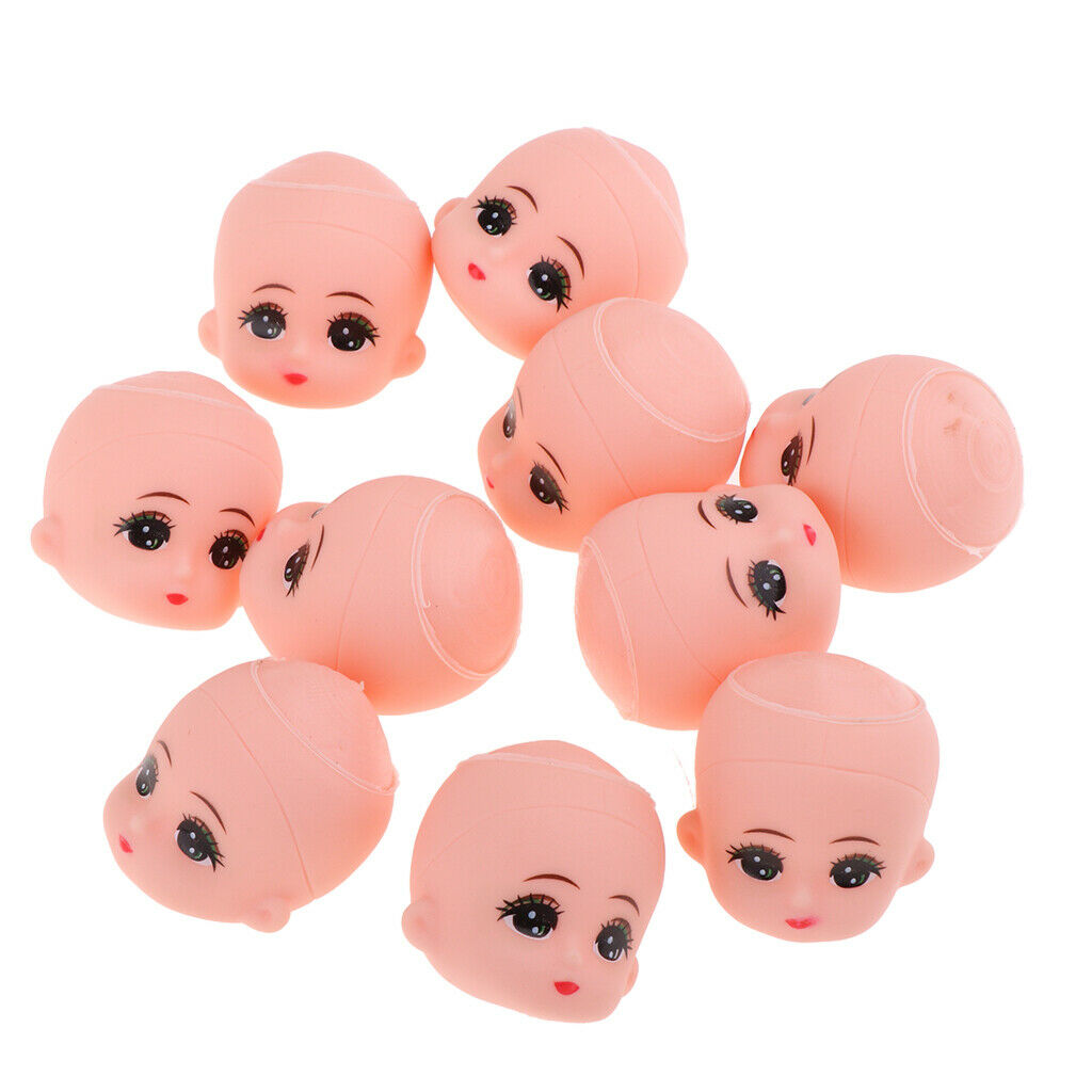 10 Pieces Lovely Big Eyes Baby Heads For Mini