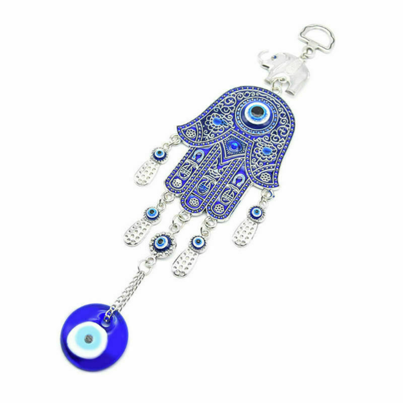 Protection Hanging Decor Turkish Blue Evil Eye Hamsa Hand Elephant Amulet Wall