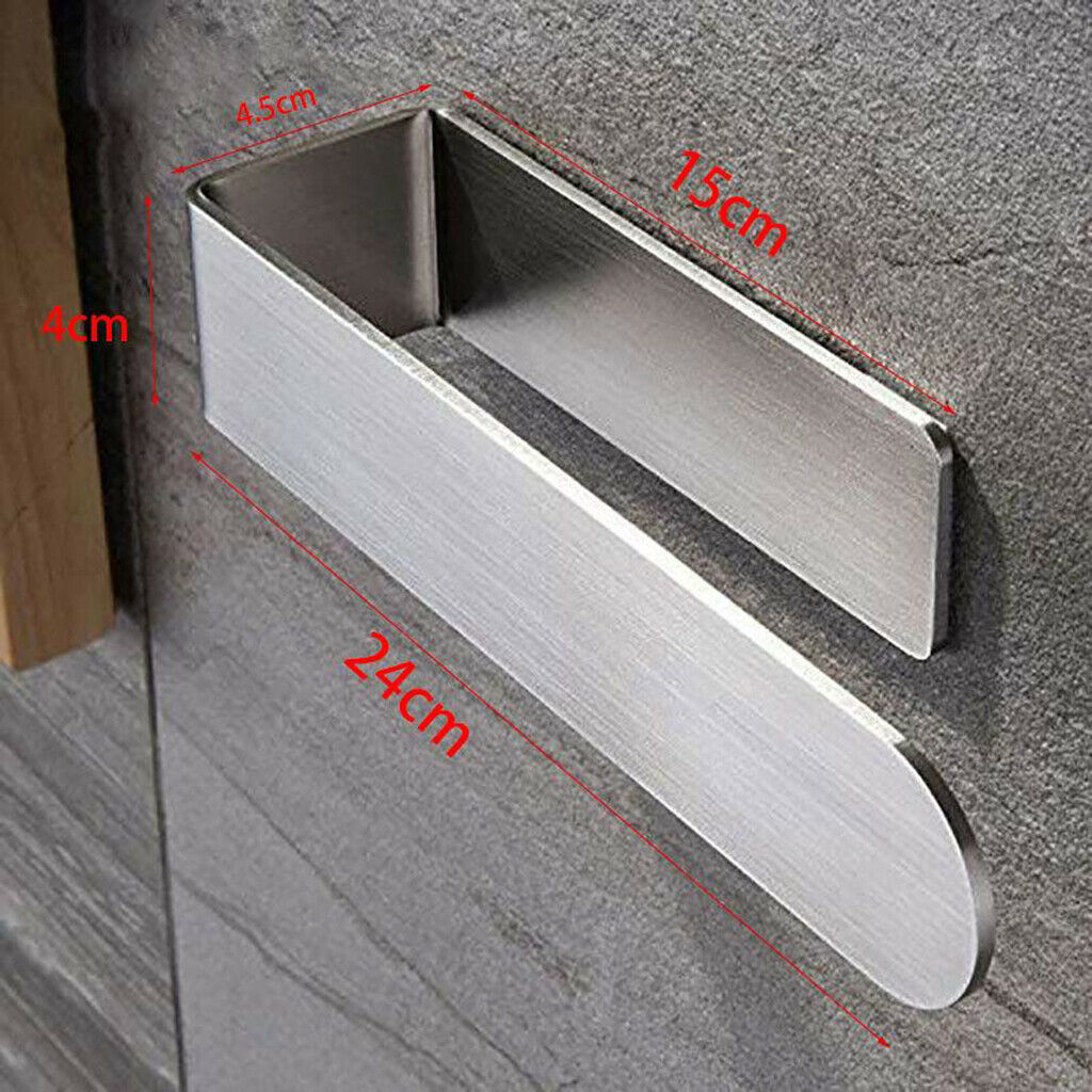 Stainless Steel Sticky Towel Hanger Wall Mounted Bathroom Towel Bar Thicken