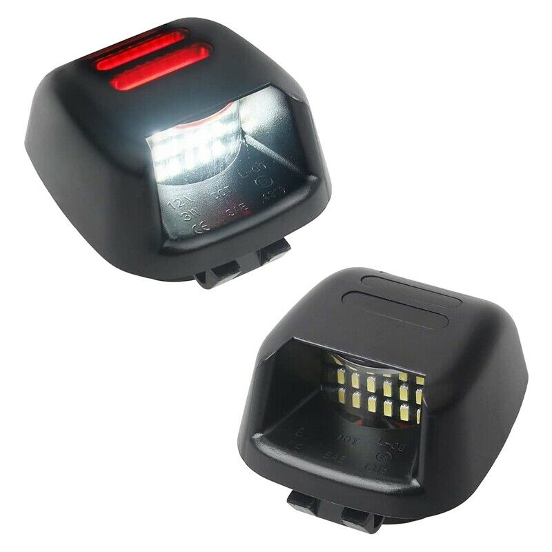 2Pcs Red Tube SMD LED License Plate Light for  Navara D40 2005-2016 R6X8