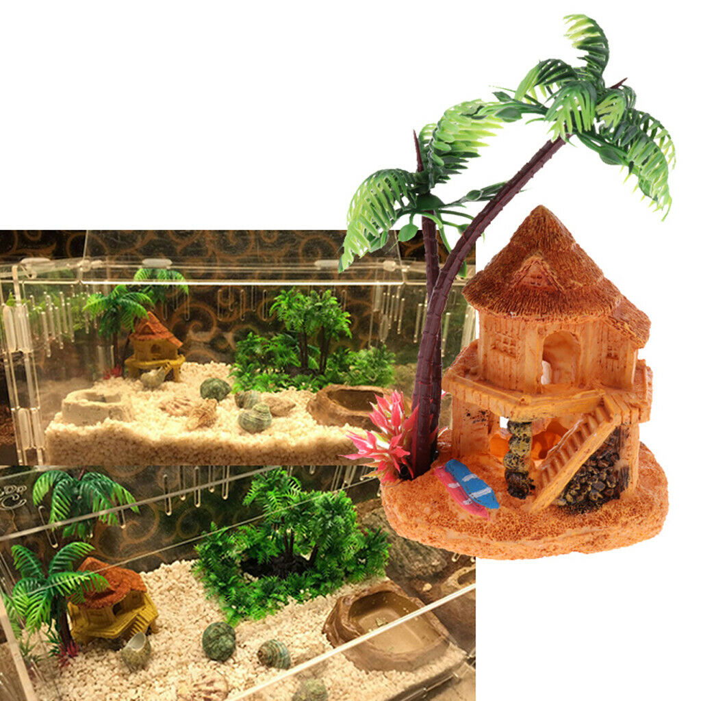 Rustic Tree Hidden Cave Aquarium Decor   Tank Ornament Reptile Terrarium
