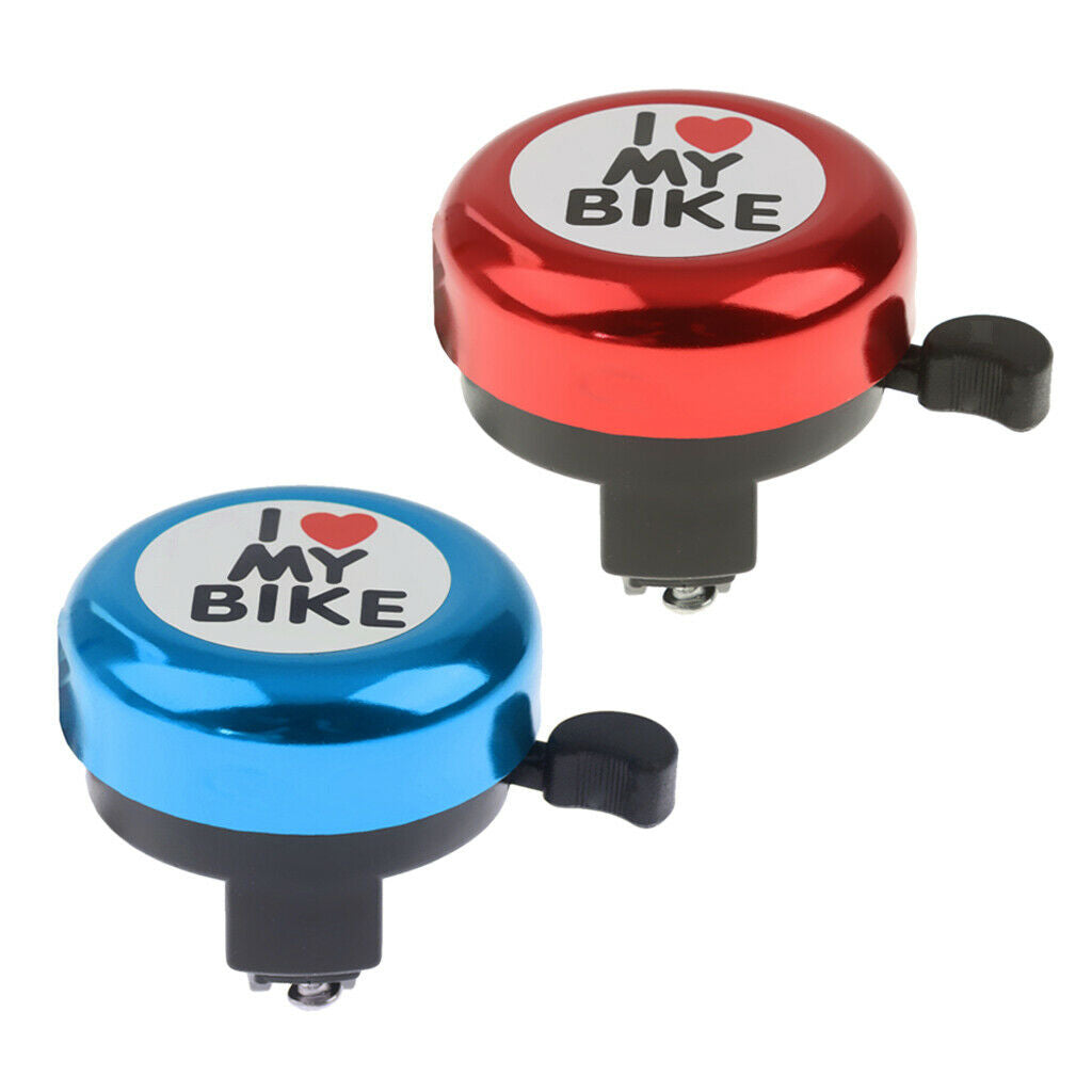 2Pcs I Love My Bike Alloy MTB Bike Bell Horn Kid's Alarm Bicycle Bell Bike Accs