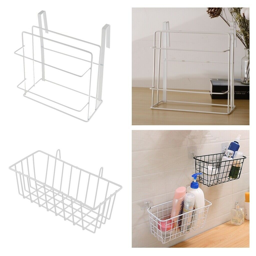 2pcs Metal Kitchen Storage Basket Hanging Container Dirty Cloth Hamper