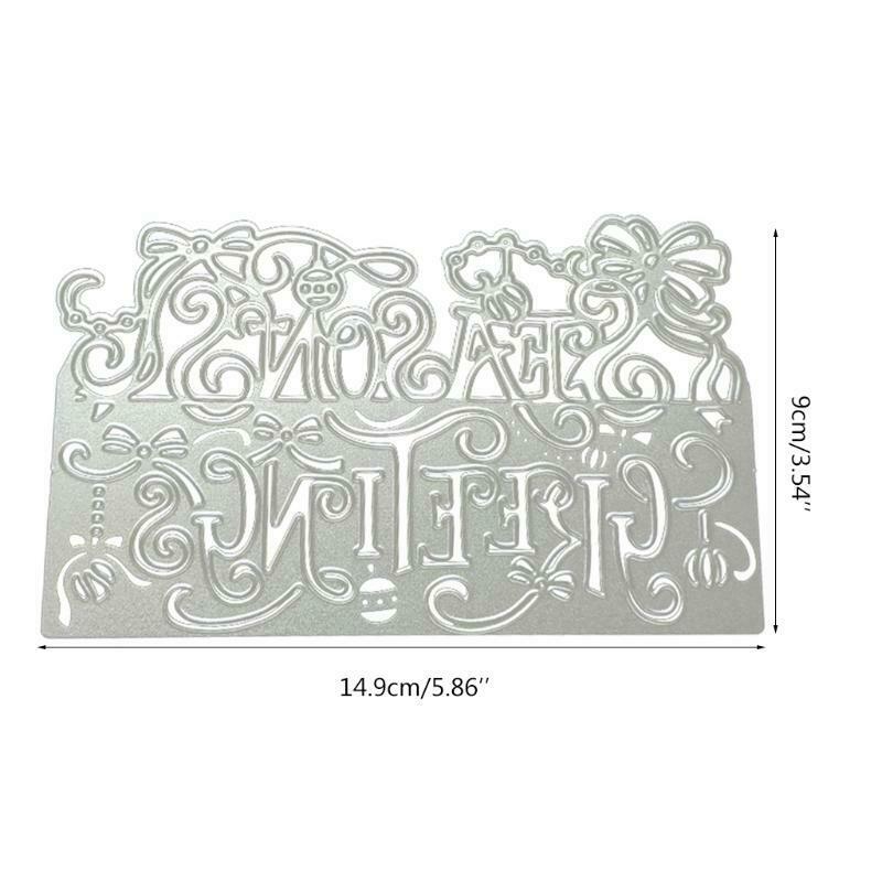 Season Greeting Metal Cutting Dies Stencil DIY Scrapbooking Album Paper Card