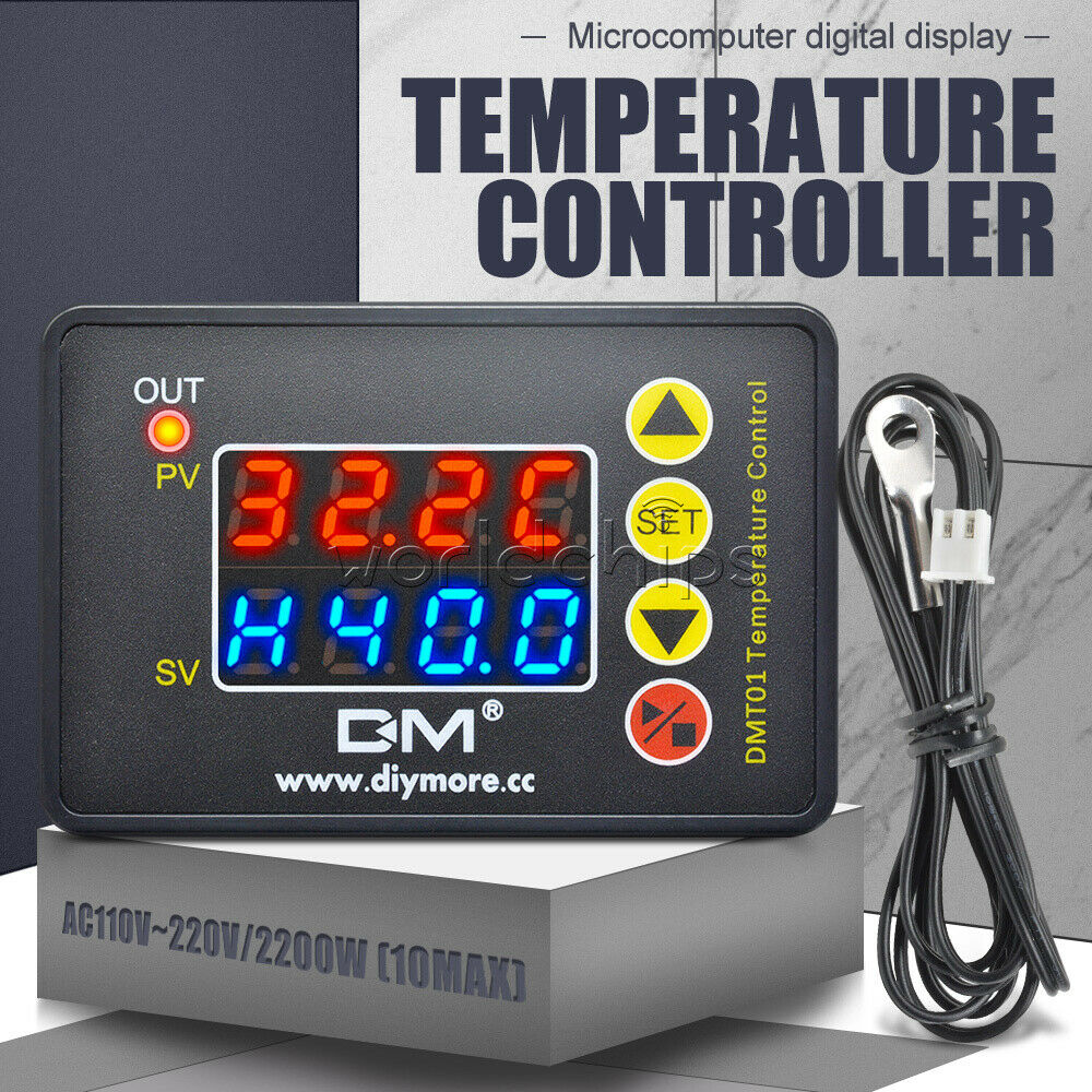 Micro-Computer AC 220V Electronic Thermostat Temperature Controller Switch w/NTC