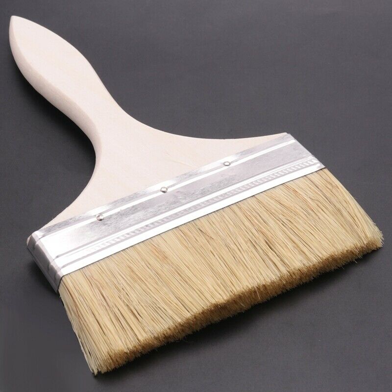 6" Wide Bristle Hair Wooden Handle Paint Brush Wall Painting Tool I1A5A5