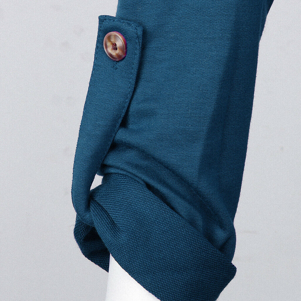 Women Plus Size Long Sleeve Hoodie Oversized Sweatshirt Casual Baggy S Blue