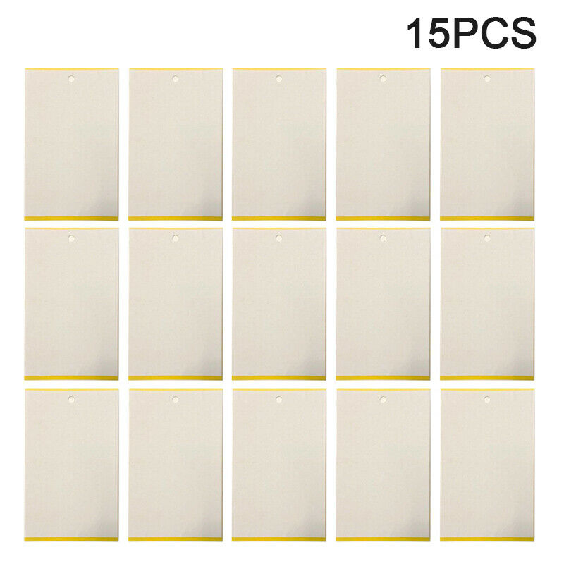 15PCS Traps Bugs Sticky Board Dual-Sided Yellow Sticky Traps Flying Plant.l8