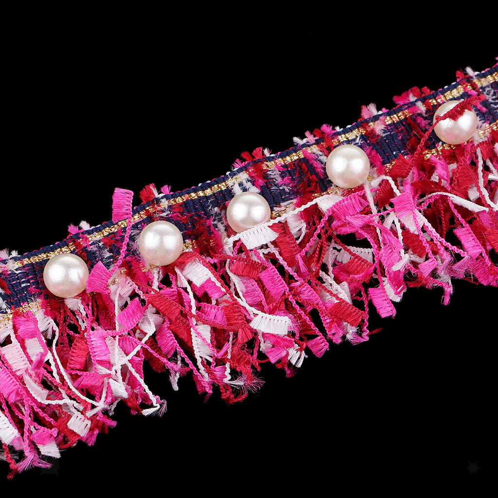 Embroidered Beaded Trim Lace Ribbon CRAFTS Scrapbook Sewing 1 Yards