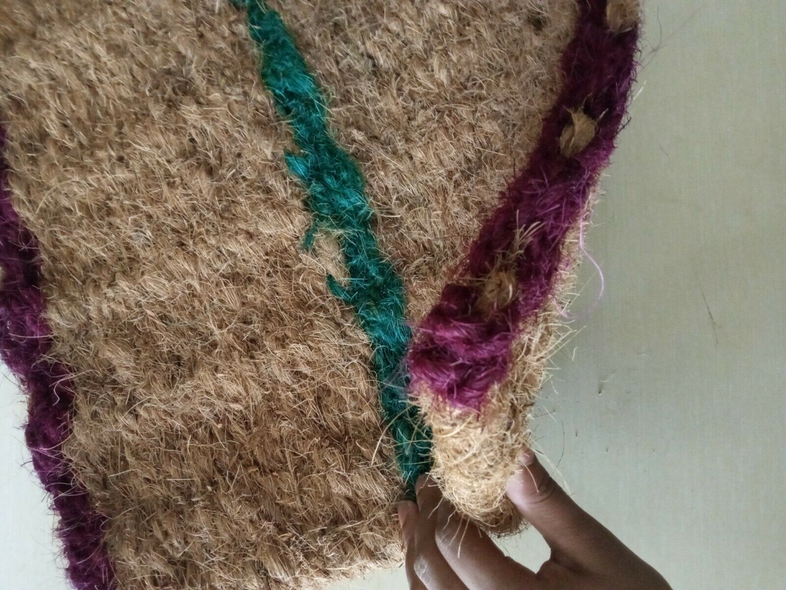 Natural Coconut Coir Doormat Welcome Mat Chunky Rope Knotted Weave Sturdy Heavy