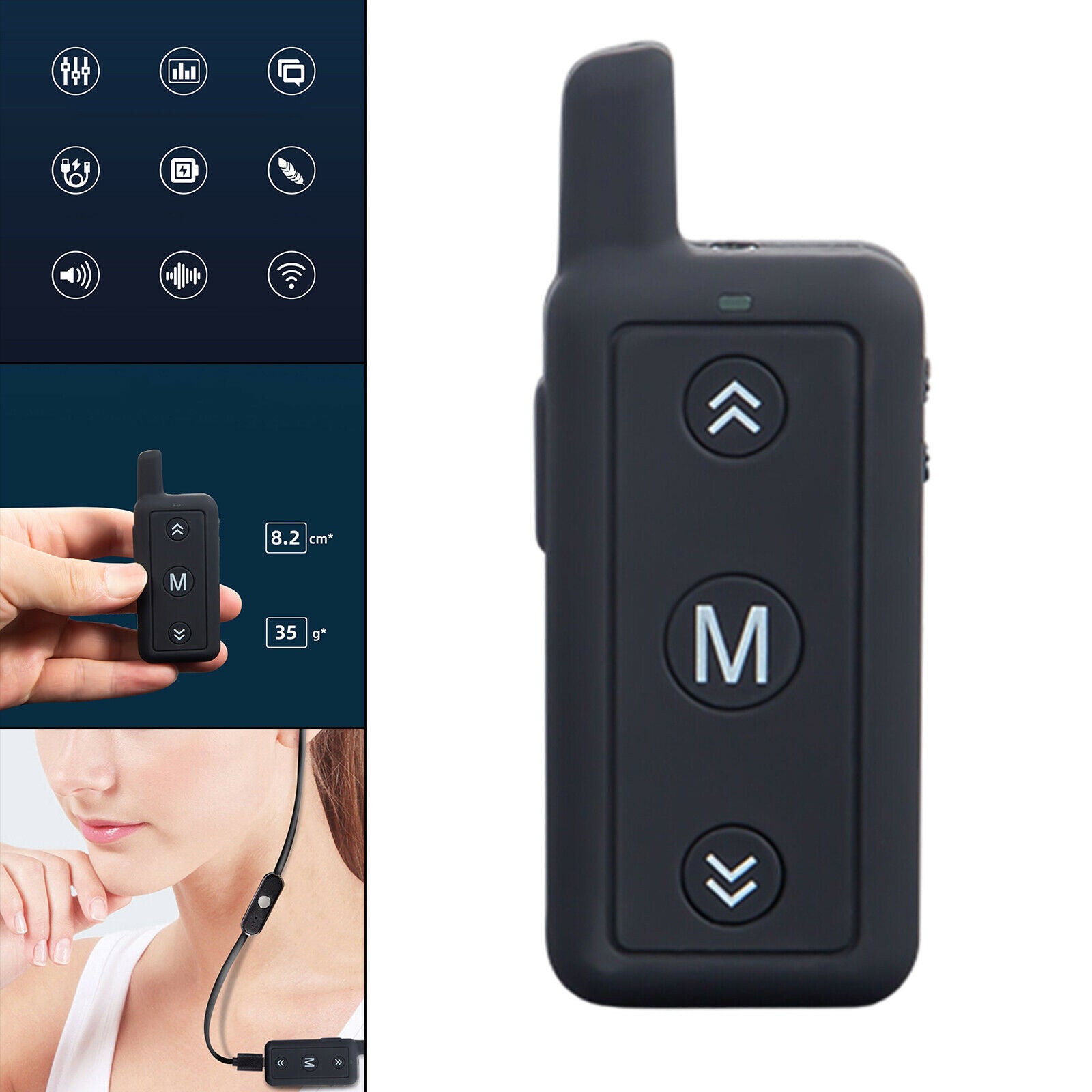 Walky Talky Long Range 16 Channels Mini Two Way Radios for Market Kids