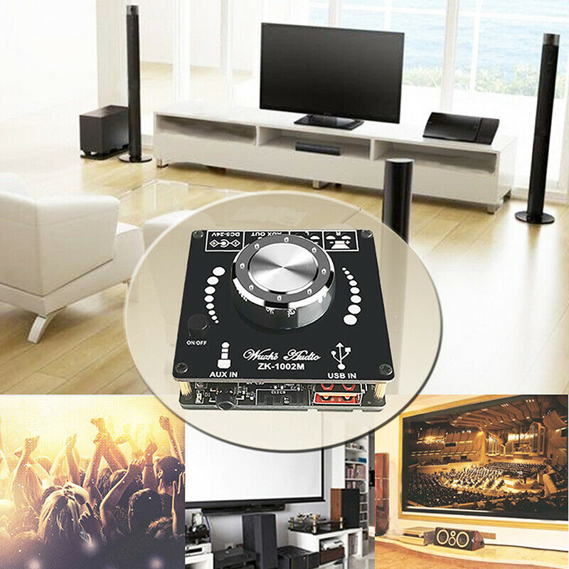 ZK-1002M 100W+100W Bluetooth 5.0 Power Audio Amplifier Board Stereo Amplifica SJ