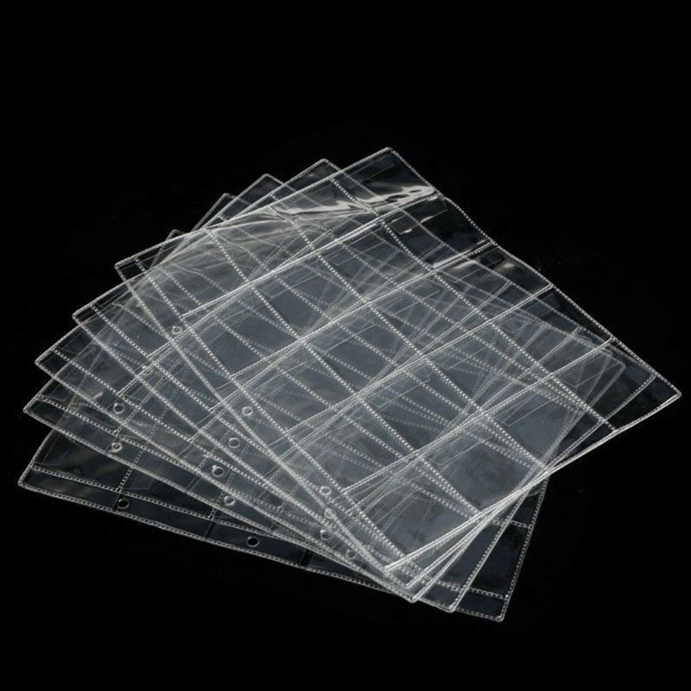 2X Clear 20 Pockets Plastic Coin Holders Storage Collection Money Album Case