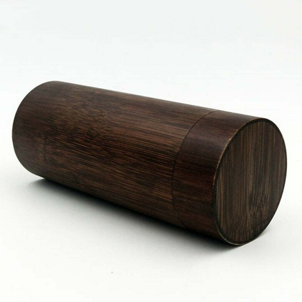2 Pack Cylinder Bamboo Wood Sunglasses Case Eyewear Eyeglass Glasses Box