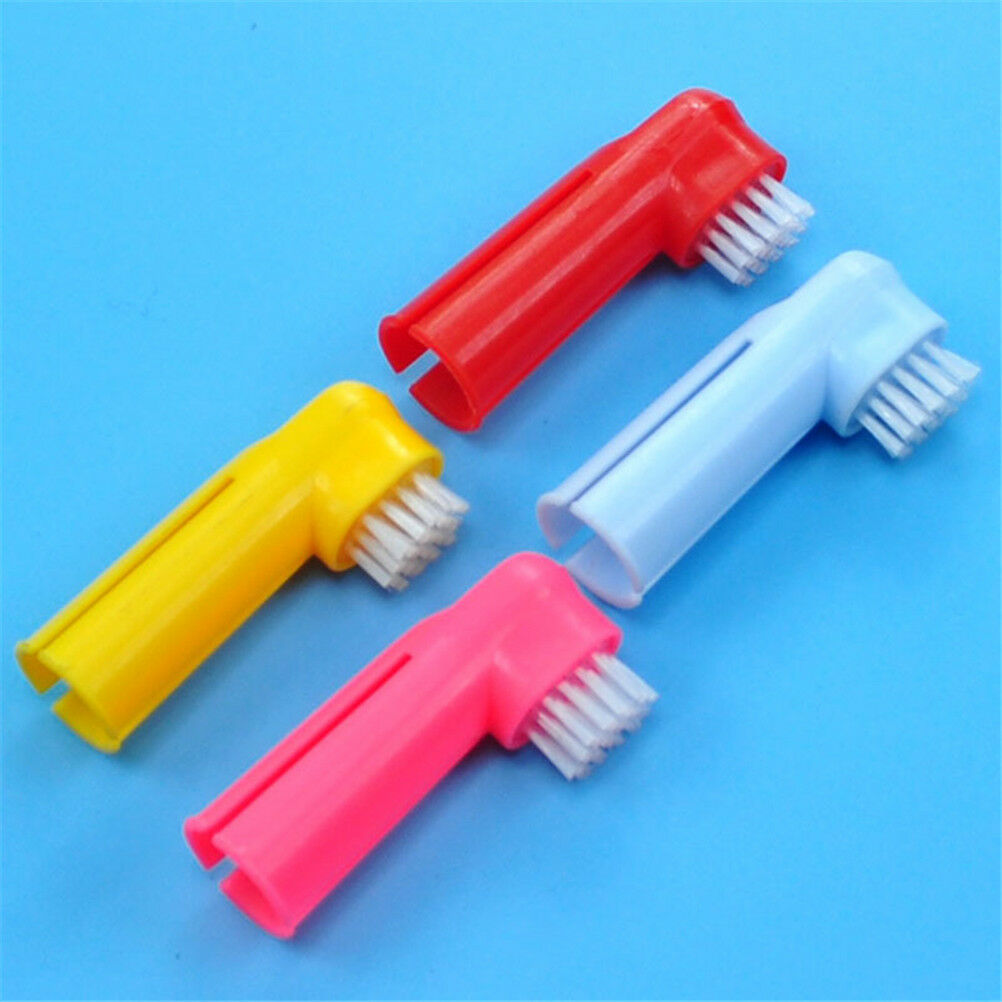Super Soft Pet Finger Toothbrush Dog Cat Brush Addition Bad Breath Tart.l8