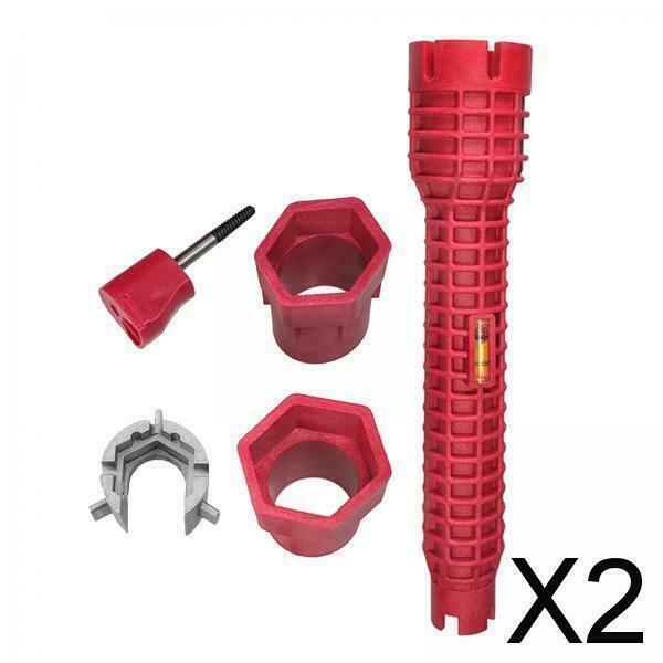 2x Multi-purpose Faucet Sink Installer Toilet Bowl Plumber Wrench Spanner 8 in 1