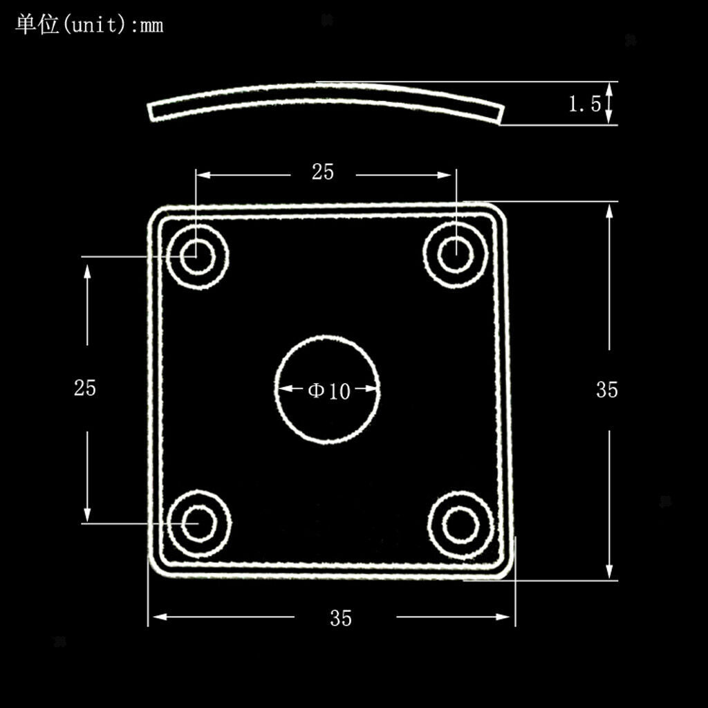 4 Pieces Square Guitar  Plate Cover For LP Style Guitar Parts A + C Plated