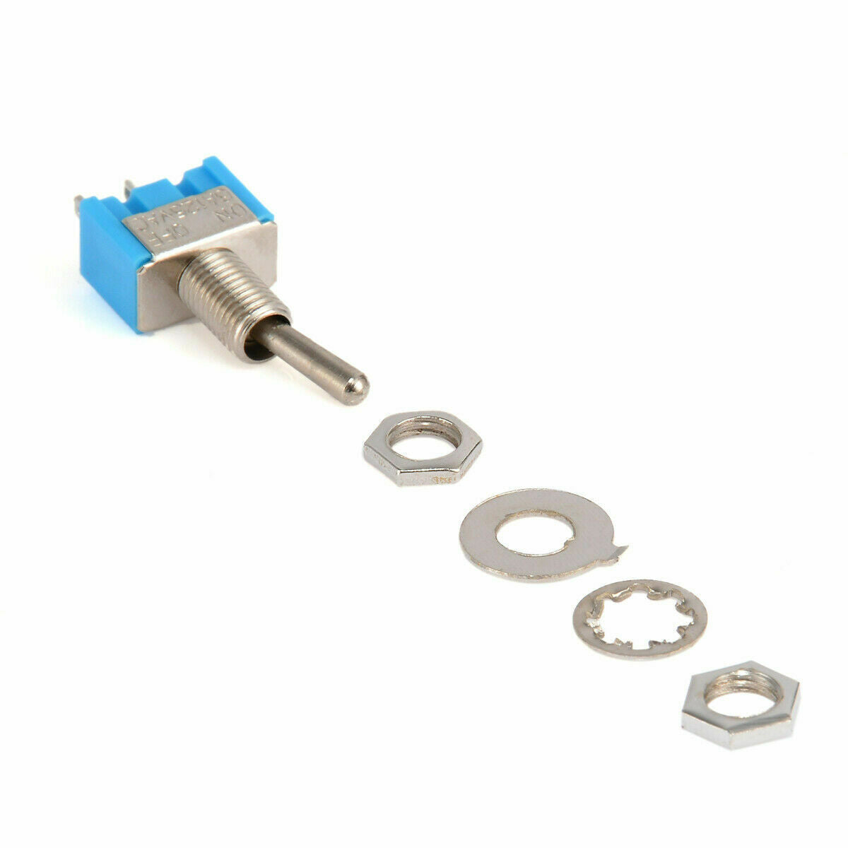 10Pcs 2 Pin SPST ON-OFF 2 Position 6A 125V AC Mini Toggle Switches MTS-101