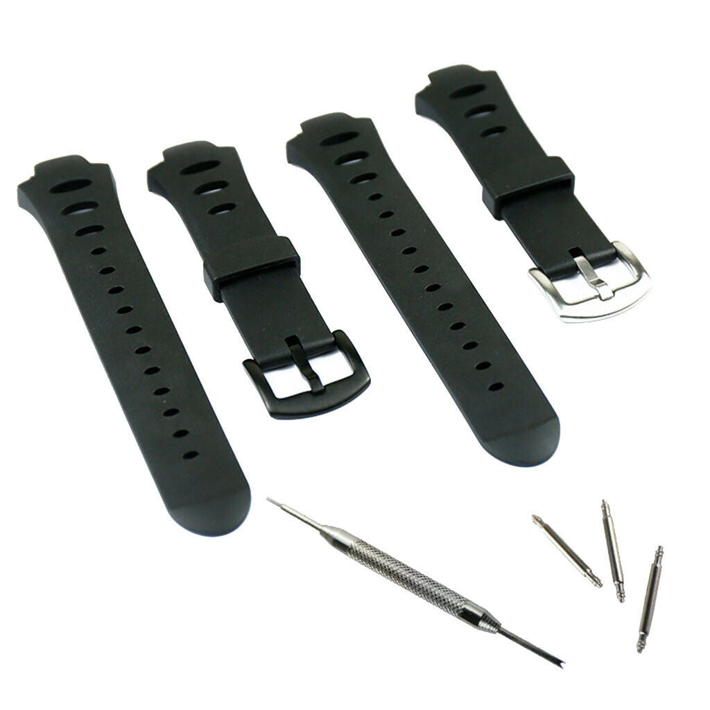 Outdoor Sport Rubber Watch Band Replacement for Suunto Observer SR Black 18mm