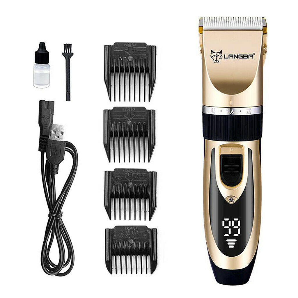 Cordless USB Electric Pet Hair Removal Tool Trimmer Grooming Clipper Shaver