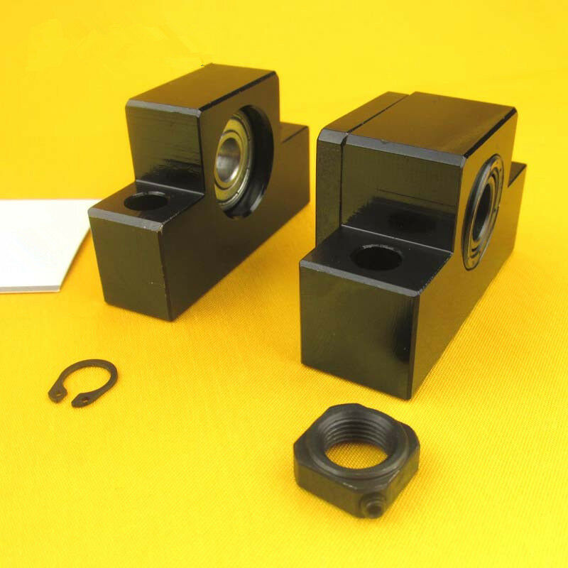 1PCS Ballscrew End Supports Set Aluminum One fixed side floated side lock nut
