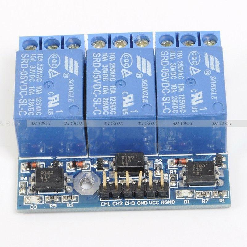 3.3V 5V 3 Channel Relay Module With optocoupler For PIC AVR DSP ARM Ar
