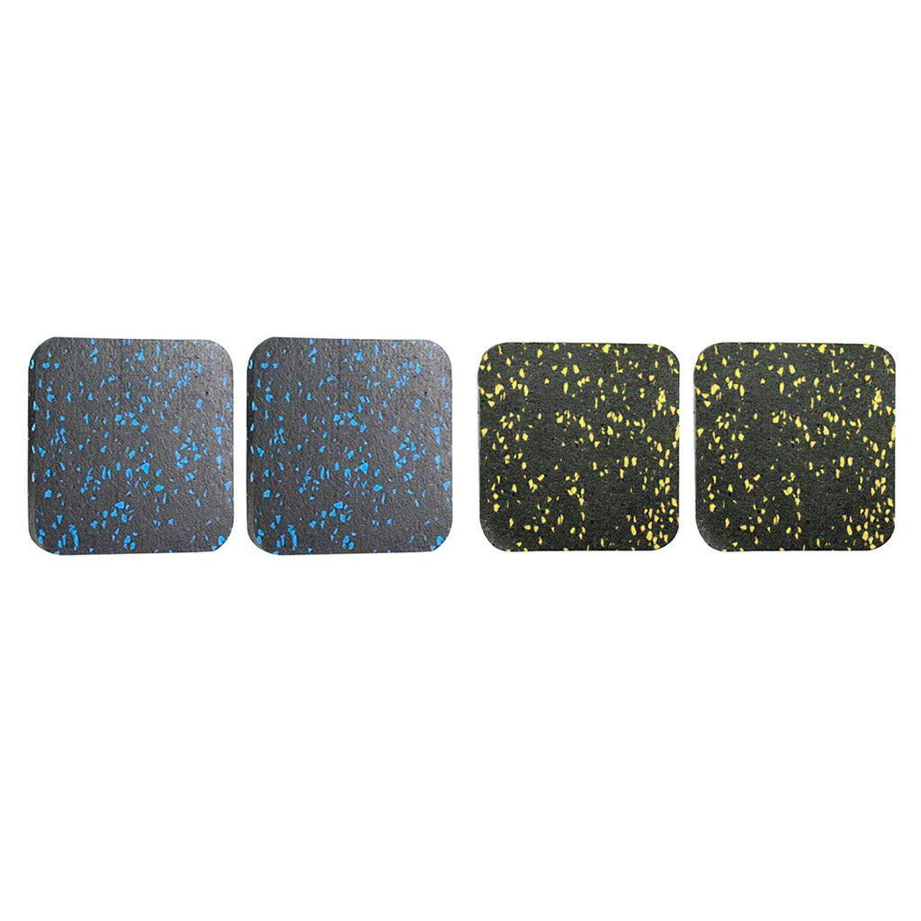 2 Pairs Treadmill Shock Absorbing Mat Furniture Rubber Gym Workout Mat