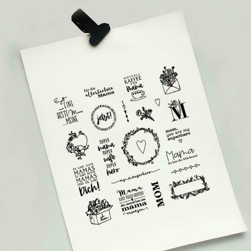 Multi Types Wishes Lettering Clear Stamps Elegant Card Making Stamps for Card